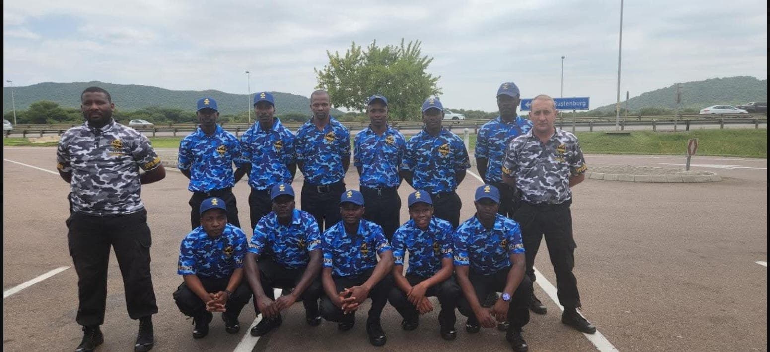 Prosec CITR officers in their blue camouflage uniforms